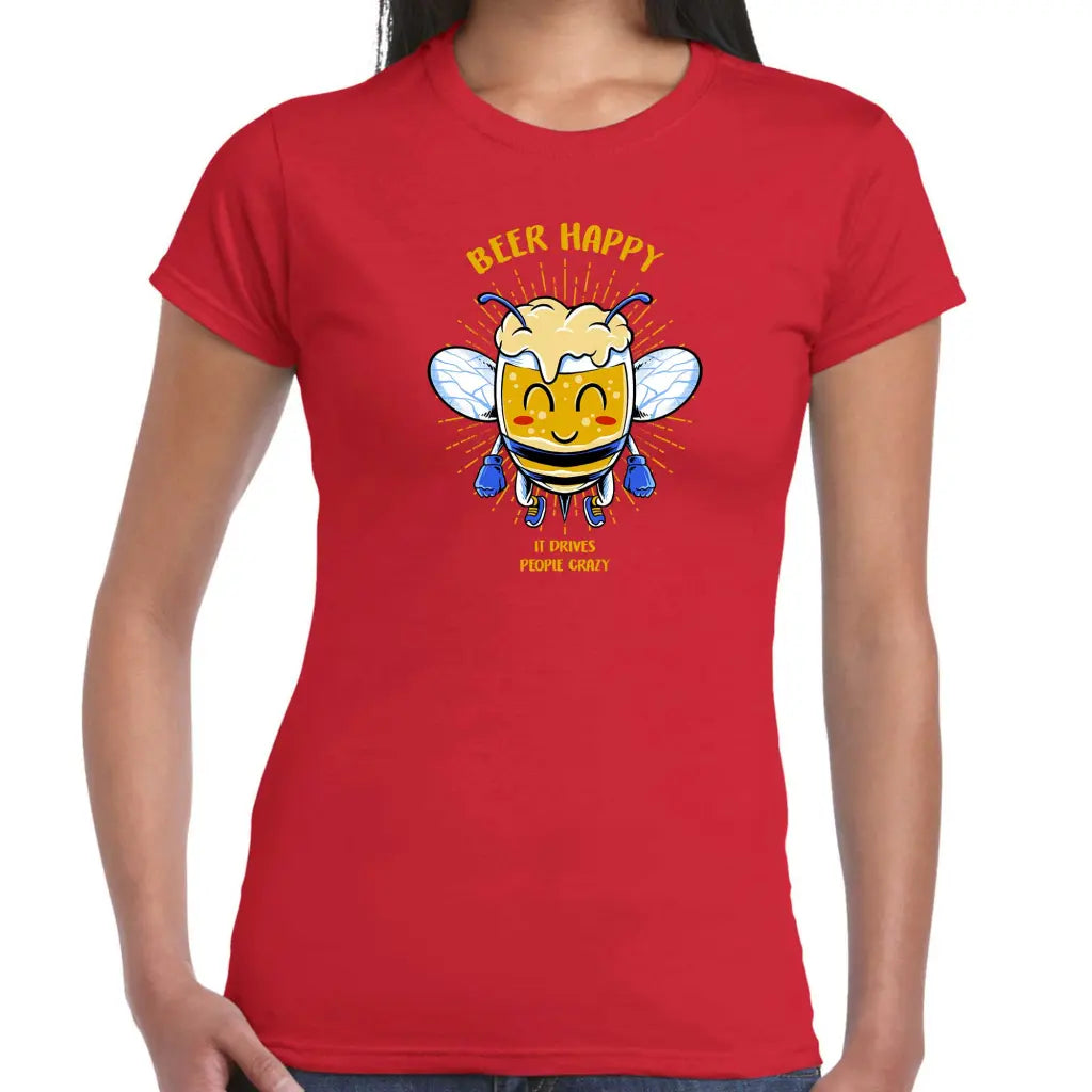 Beer Happy Ladies T-shirt - Tshirtpark.com