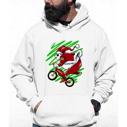 Biker Panda Santa Colour Hoodie - Tshirtpark.com