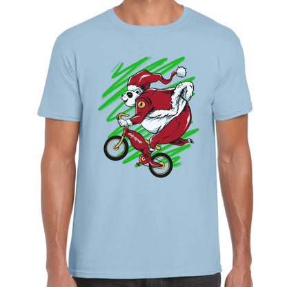 Biker Panda Santa T-Shirt - Tshirtpark.com