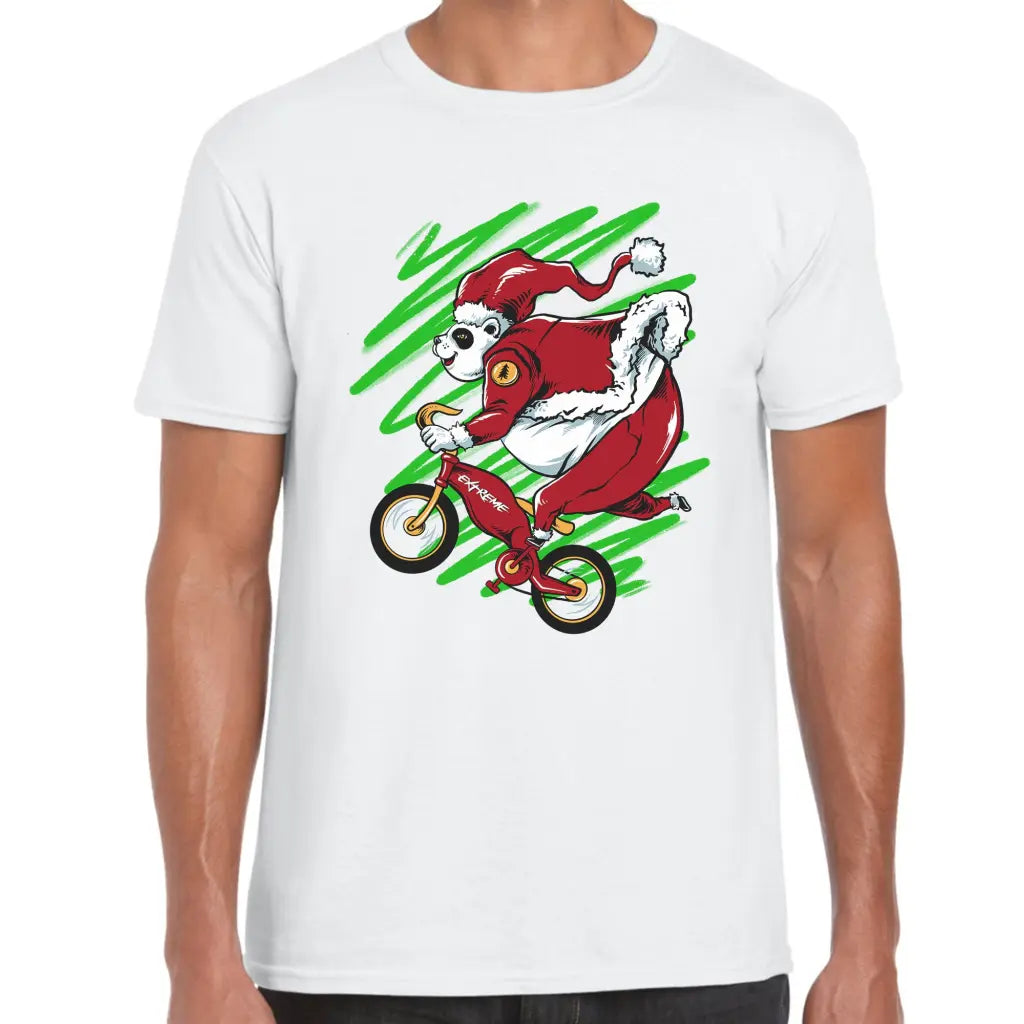 Biker Panda Santa T-Shirt - Tshirtpark.com