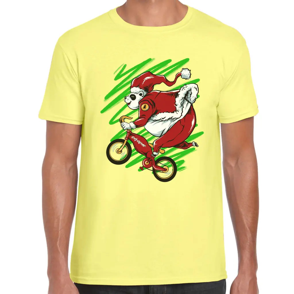 Biker Panda Santa T-Shirt - Tshirtpark.com