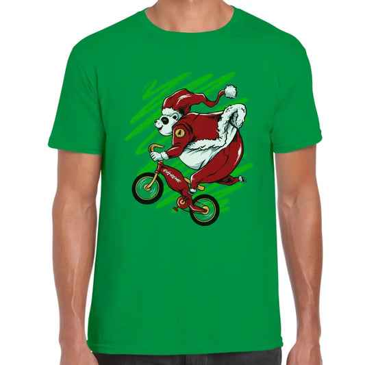 Biker Panda Santa T-Shirt - Tshirtpark.com