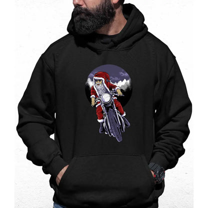 Biker Santa Colour Hoodie - Tshirtpark.com