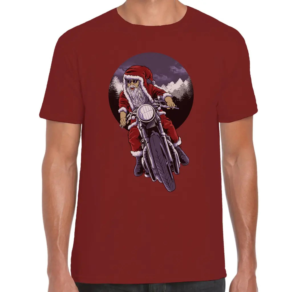 Biker Santa T-Shirt - Tshirtpark.com