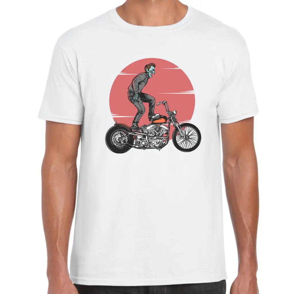 Biking Skeleton Sun T-Shirt - Tshirtpark.com