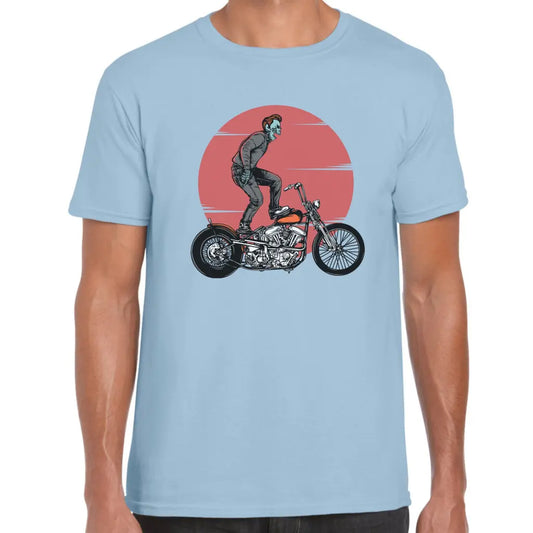 Biking Skeleton Sun T-Shirt - Tshirtpark.com