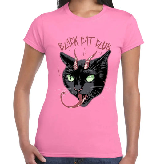 Black Cat Club Ladies T-shirt - Tshirtpark.com