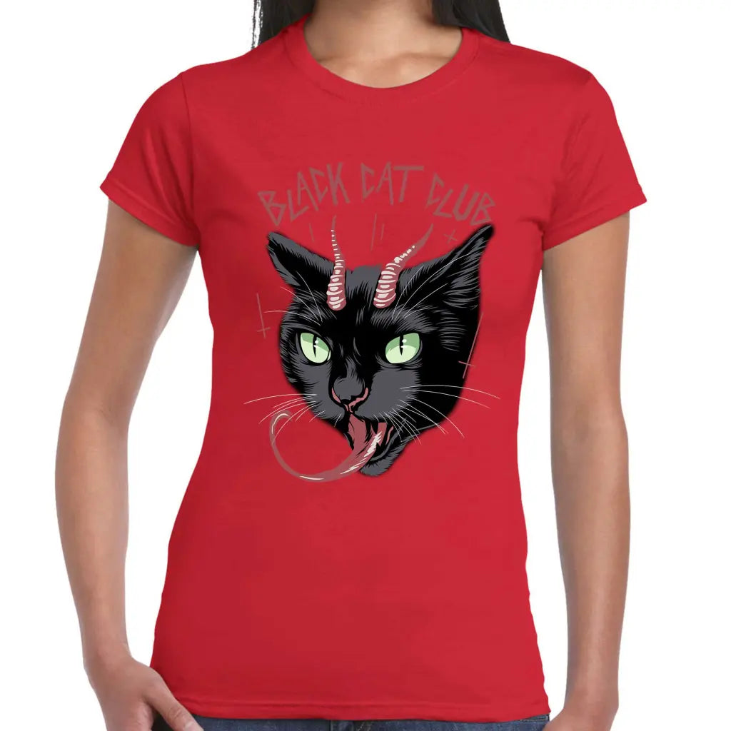 Black Cat Club Ladies T-shirt - Tshirtpark.com