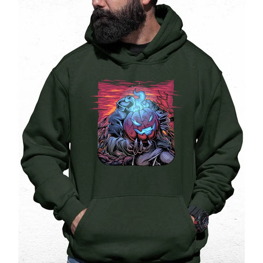 Blue Fire Pumpkin Colour Hoodie - Tshirtpark.com