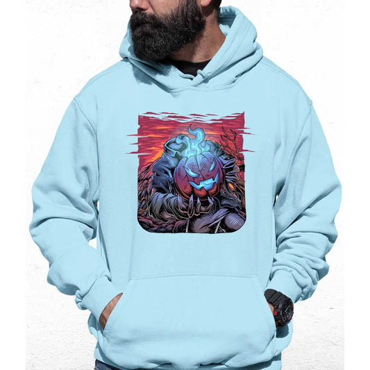 Blue Fire Pumpkin Colour Hoodie - Tshirtpark.com