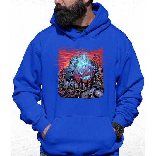 Blue Fire Pumpkin Colour Hoodie - Tshirtpark.com