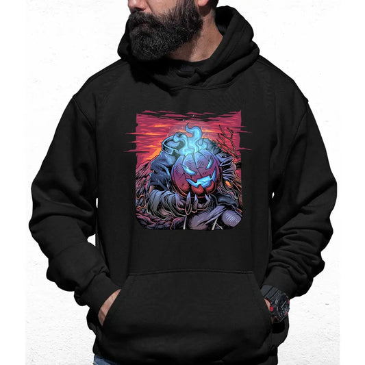 Blue Fire Pumpkin Colour Hoodie - Tshirtpark.com