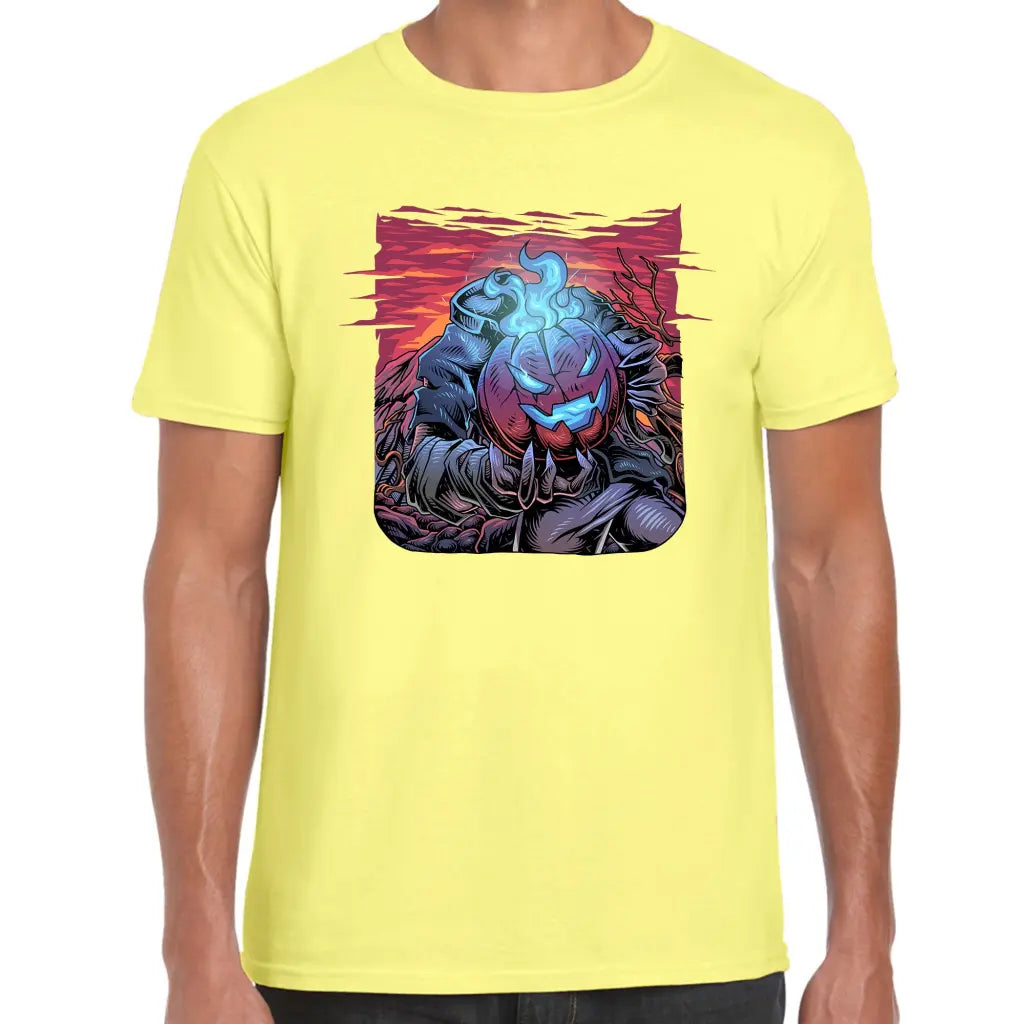 Blue Fire Pumpkin T-Shirt - Tshirtpark.com