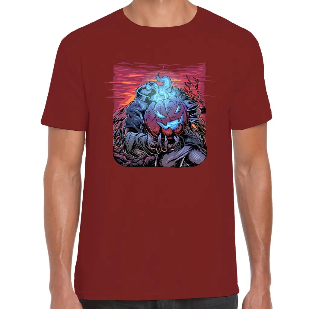 Blue Fire Pumpkin T-Shirt - Tshirtpark.com