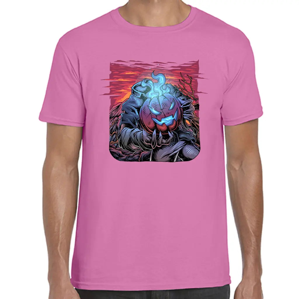 Blue Fire Pumpkin T-Shirt - Tshirtpark.com