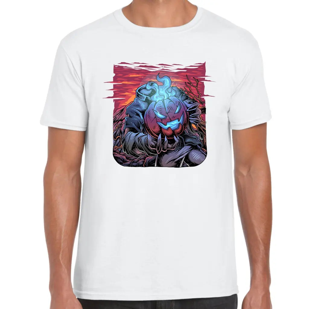 Blue Fire Pumpkin T-Shirt - Tshirtpark.com