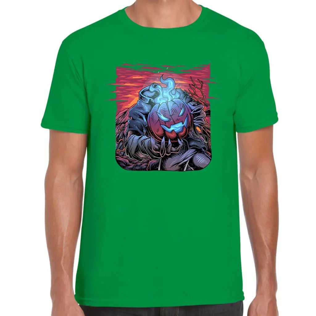 Blue Fire Pumpkin T-Shirt - Tshirtpark.com