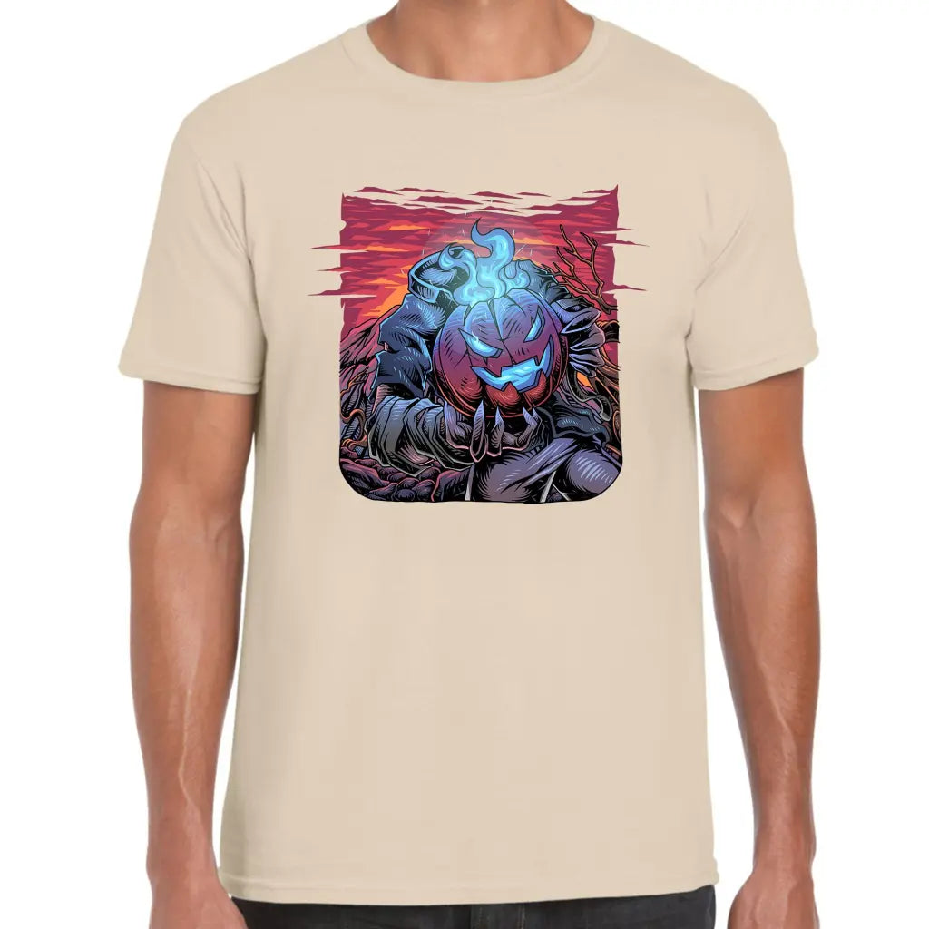 Blue Fire Pumpkin T-Shirt - Tshirtpark.com