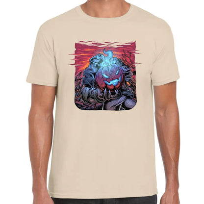 Blue Fire Pumpkin T-Shirt - Tshirtpark.com