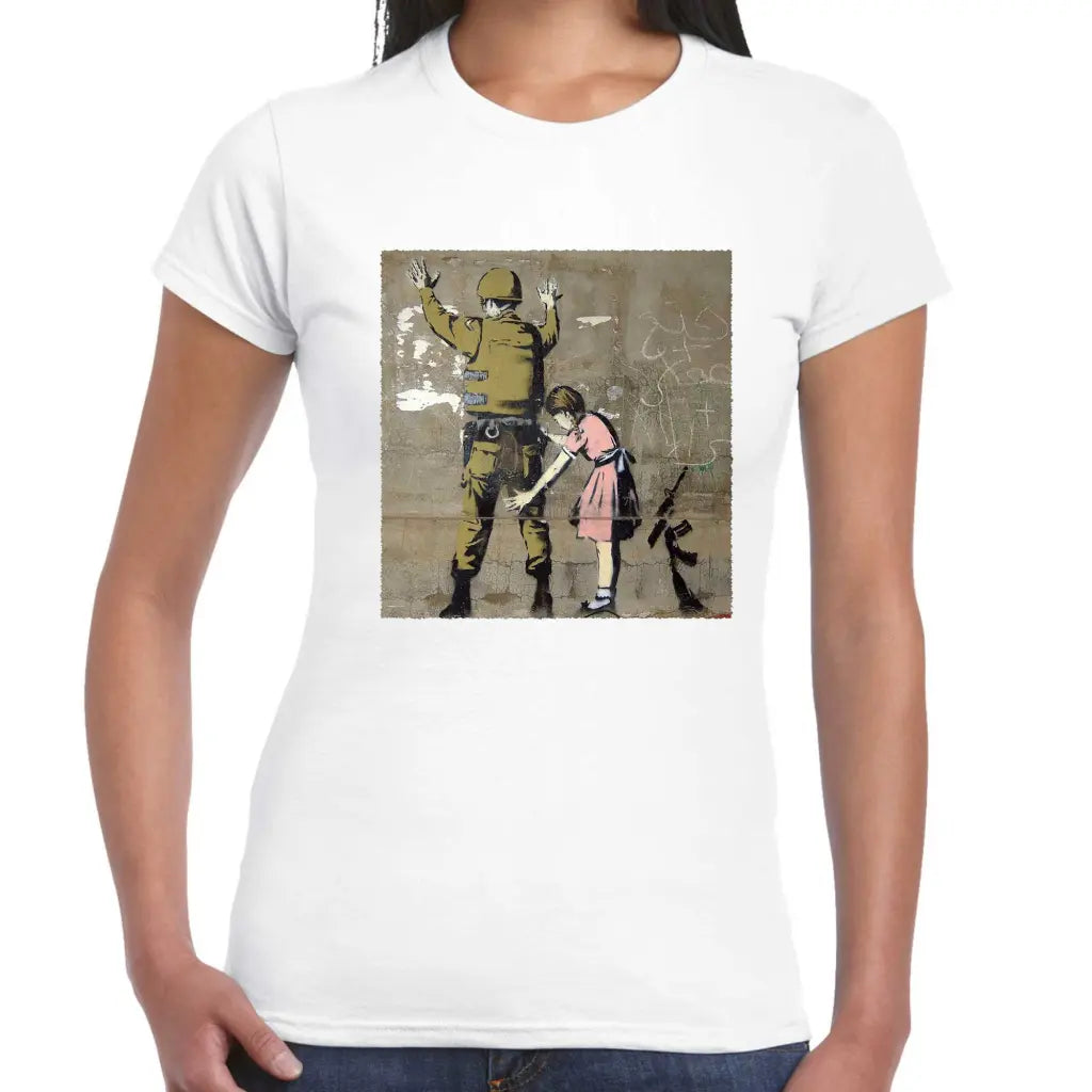 Body Search Ladies Banksy T-Shirt - Tshirtpark.com