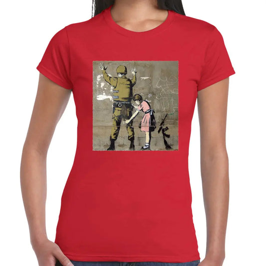 Body Search Ladies Banksy T-Shirt - Tshirtpark.com