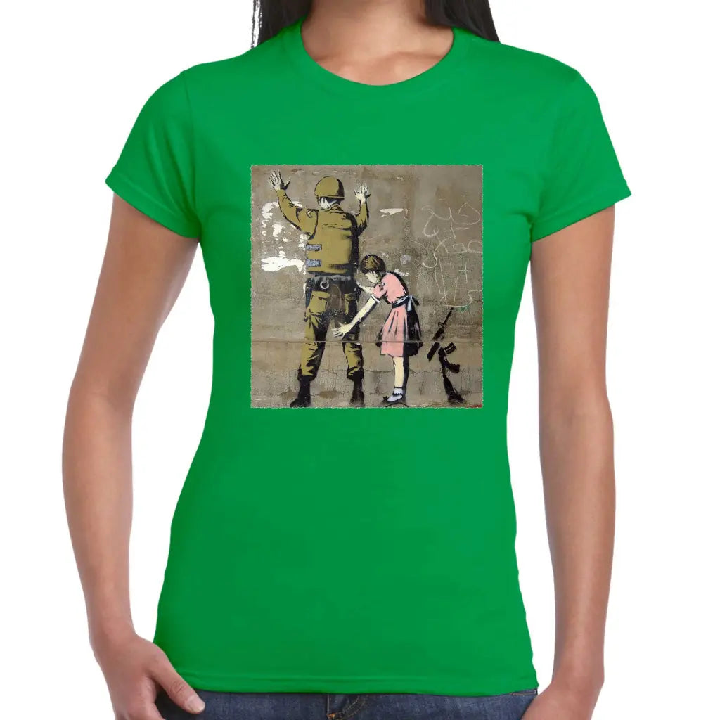 Body Search Ladies Banksy T-Shirt - Tshirtpark.com