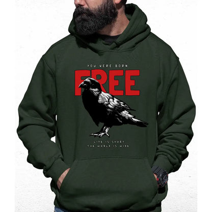 Born Free Slogan Colour Hoodie - Tshirtpark.com