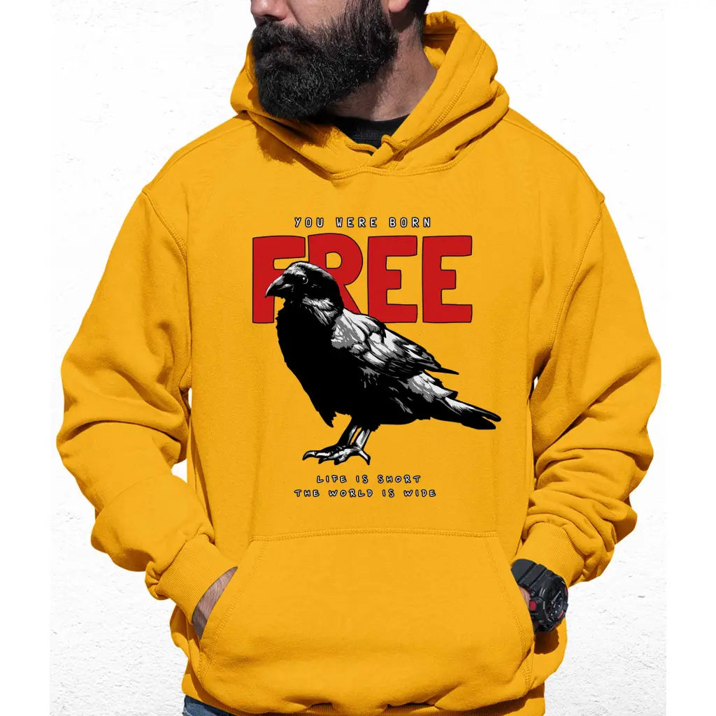 Born Free Slogan Colour Hoodie - Tshirtpark.com