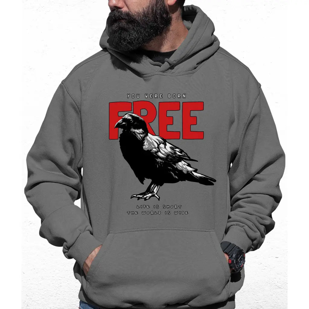 Born Free Slogan Colour Hoodie - Tshirtpark.com