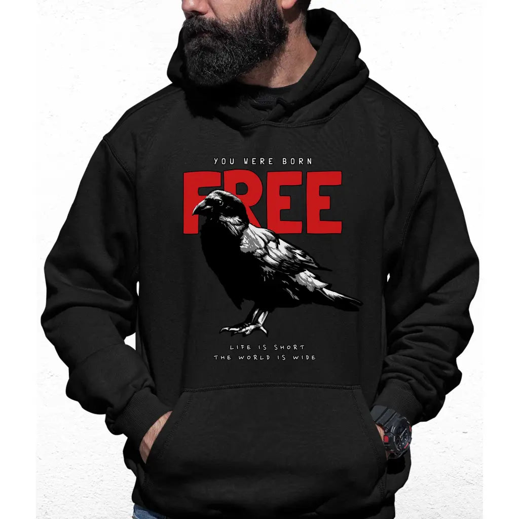 Born Free Slogan Colour Hoodie - Tshirtpark.com