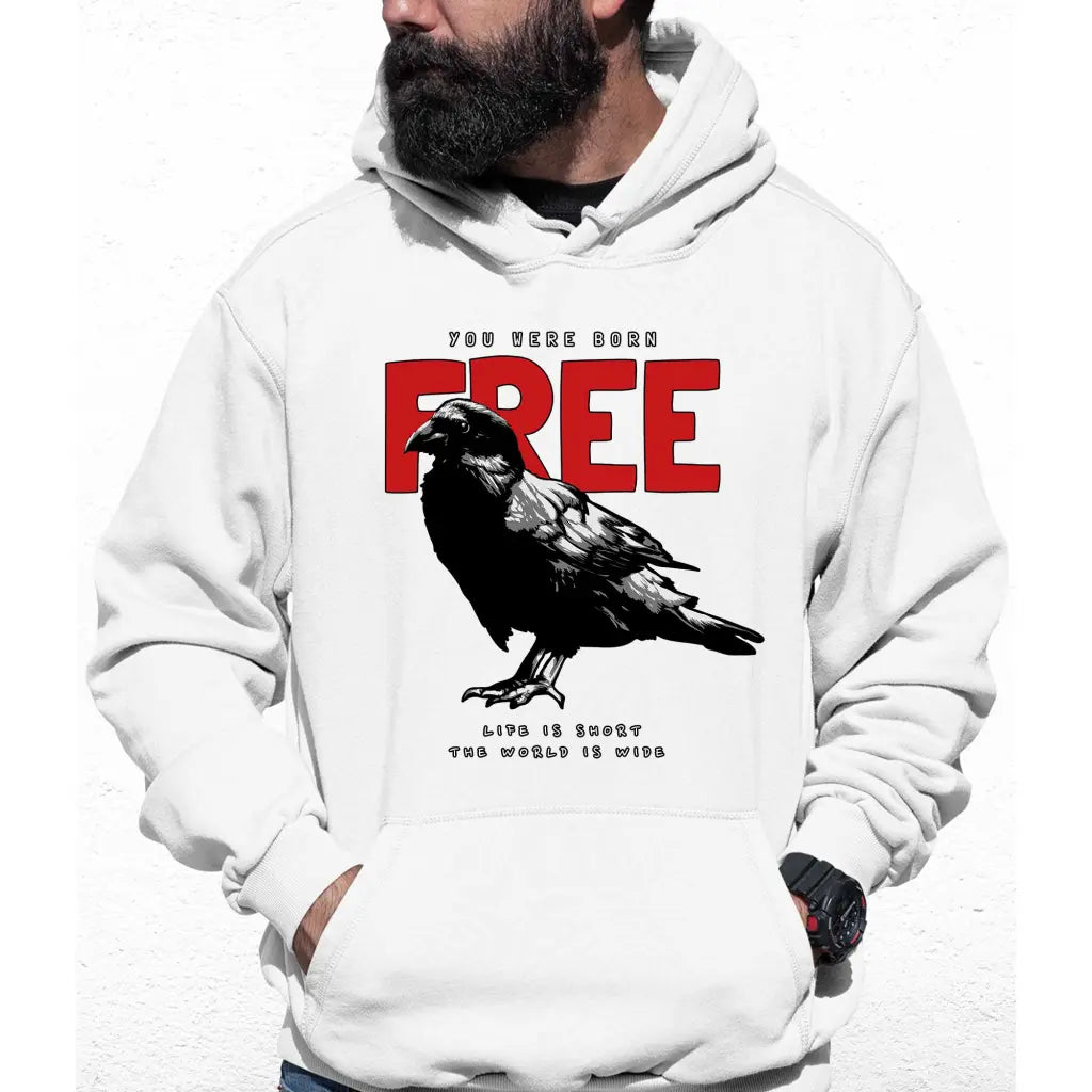 Born Free Slogan Colour Hoodie - Tshirtpark.com