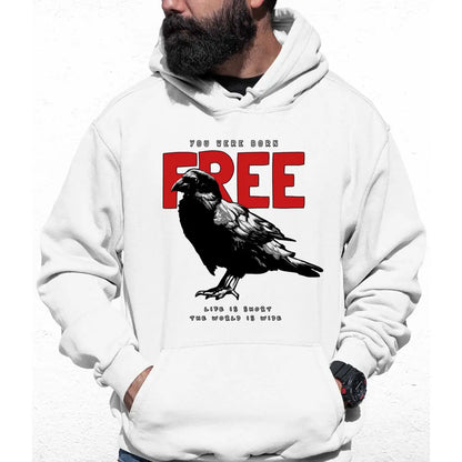 Born Free Slogan Colour Hoodie - Tshirtpark.com