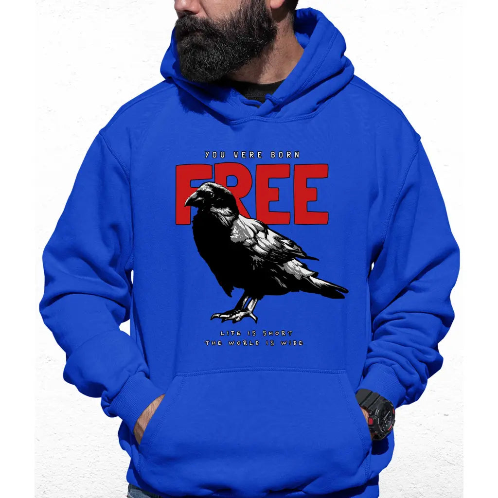 Born Free Slogan Colour Hoodie - Tshirtpark.com