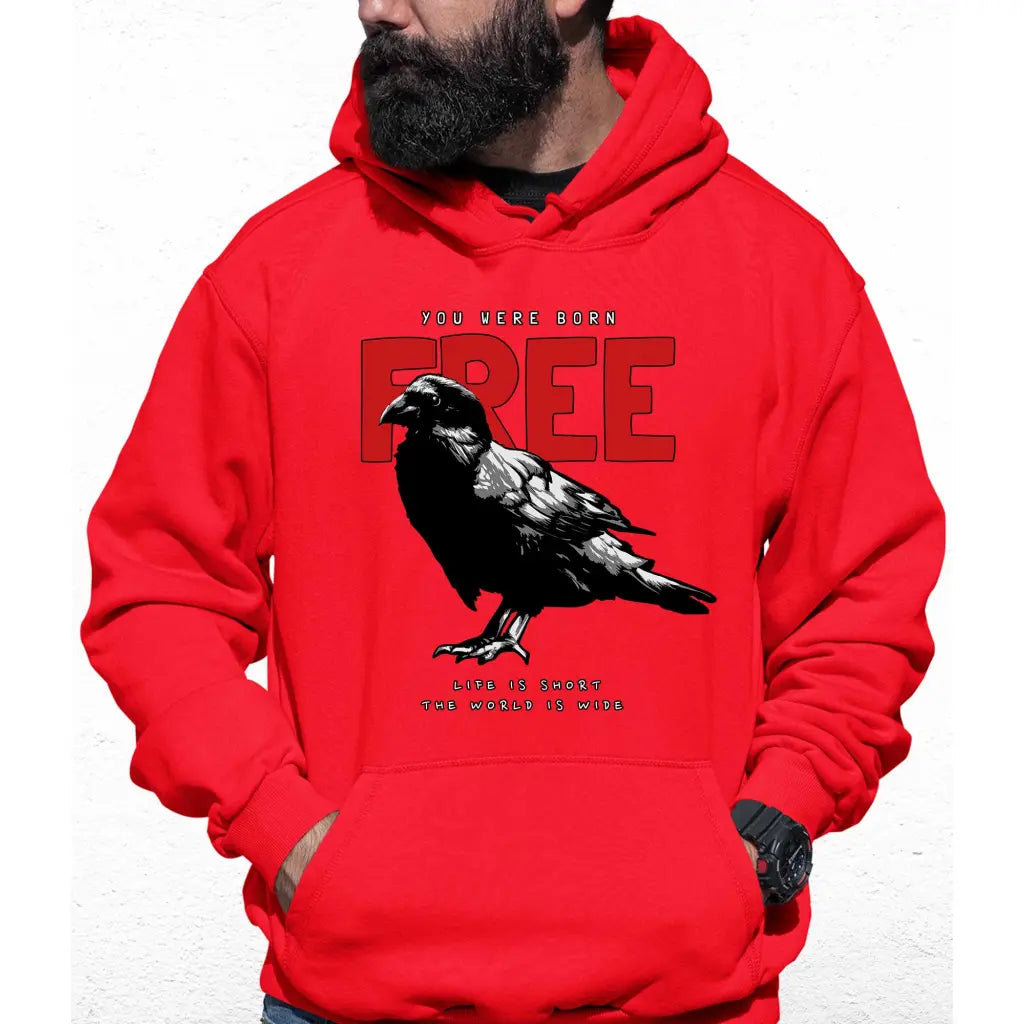 Born Free Slogan Colour Hoodie - Tshirtpark.com