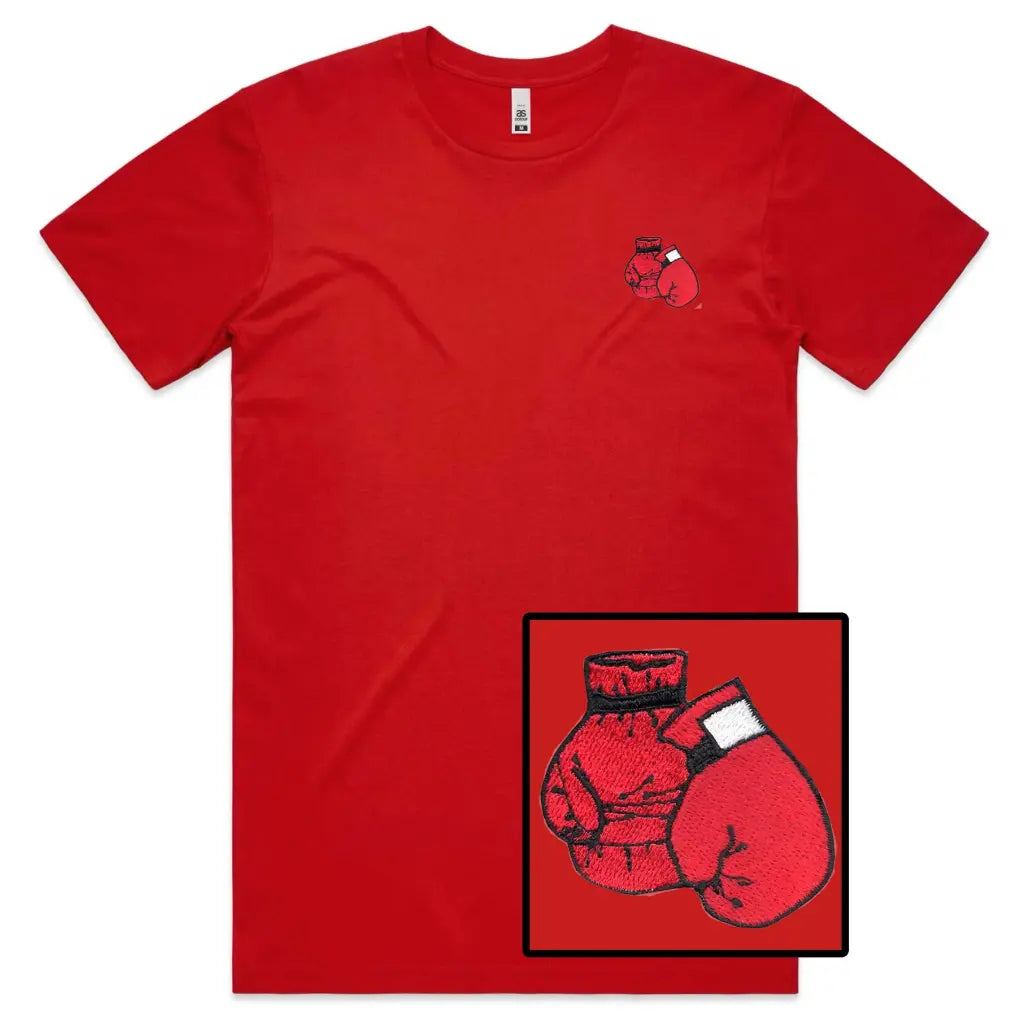 Boxing Gloves Embroidered T-Shirt - Tshirtpark.com