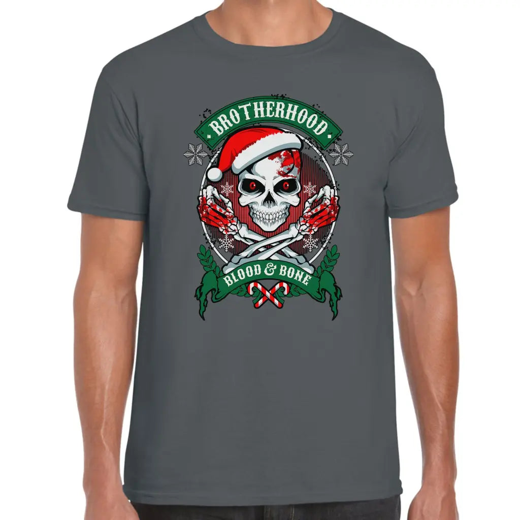 Brotherhood Skeleton Santa T-Shirt - Tshirtpark.com