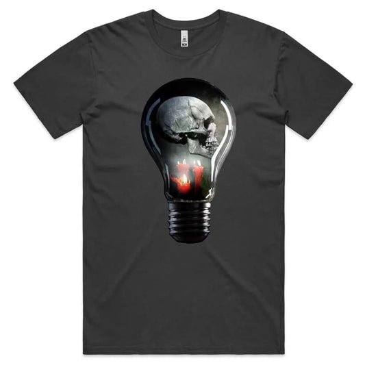 Bulb Skull T-Shirt - Tshirtpark.com