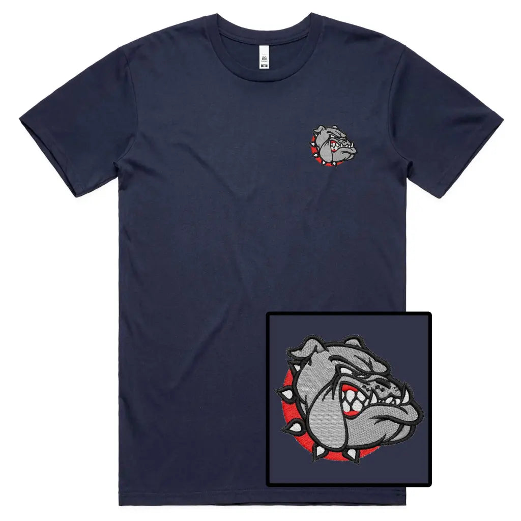 Bulldog Embroidered T-Shirt - Tshirtpark.com