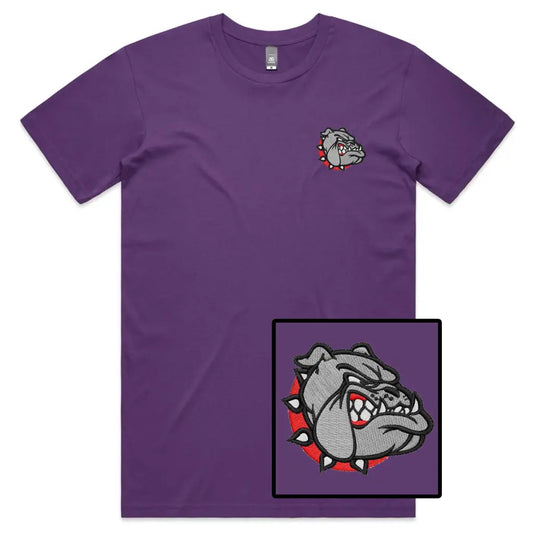 Bulldog Embroidered T-Shirt - Tshirtpark.com