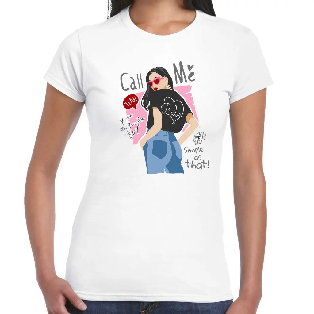 Call ME Ladies T-shirt - Tshirtpark.com