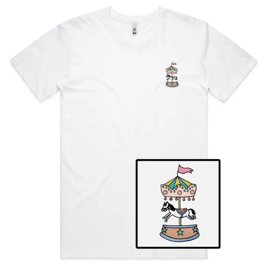 Carousel Embroidered T-Shirt - Tshirtpark.com