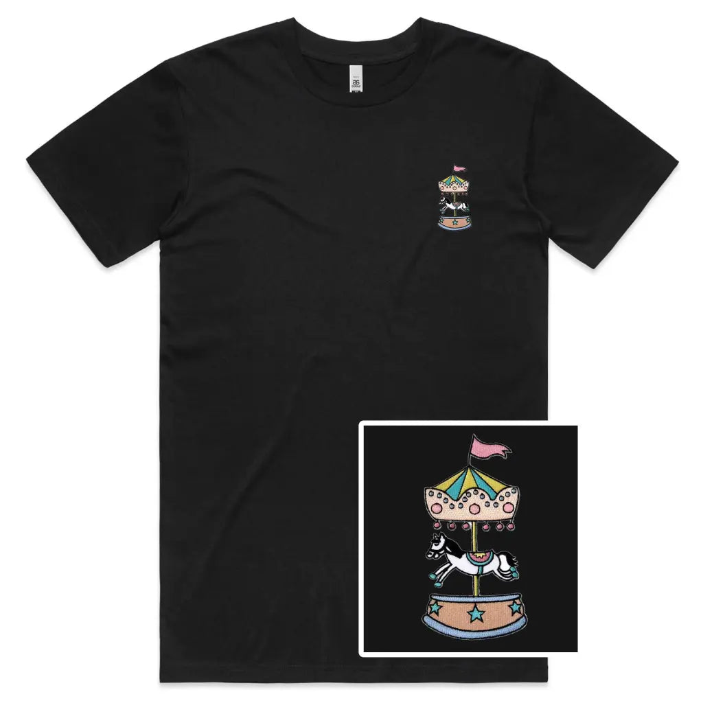 Carousel Embroidered T-Shirt - Tshirtpark.com