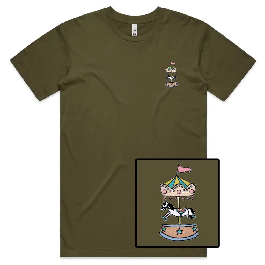 Carousel Embroidered T-Shirt - Tshirtpark.com