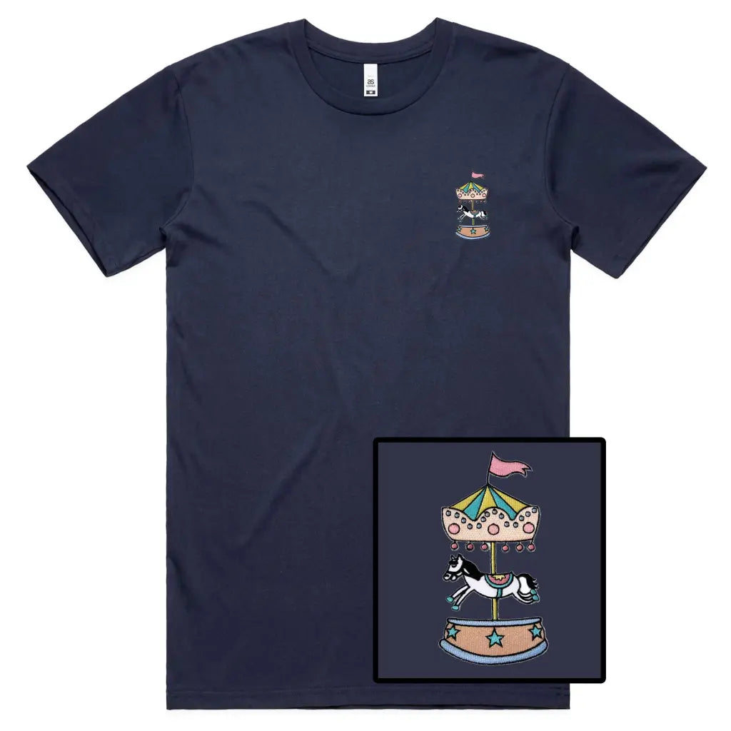 Carousel Embroidered T-Shirt - Tshirtpark.com