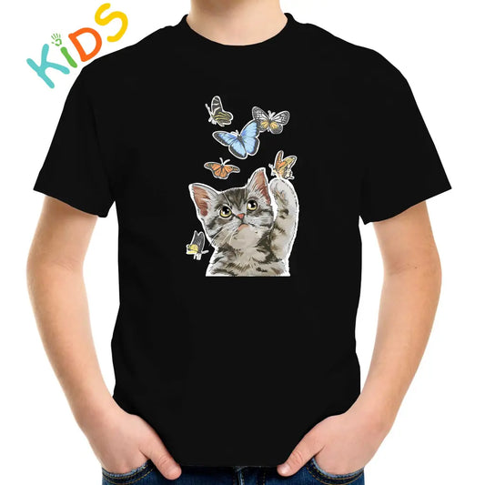 Cat Butterfly Kids T-shirt - Tshirtpark.com