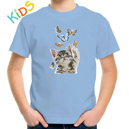 Cat Butterfly Kids T-shirt - Tshirtpark.com