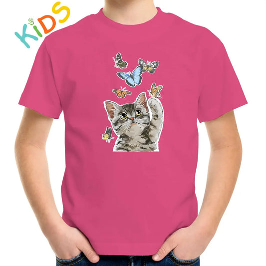 Cat Butterfly Kids T-shirt - Tshirtpark.com