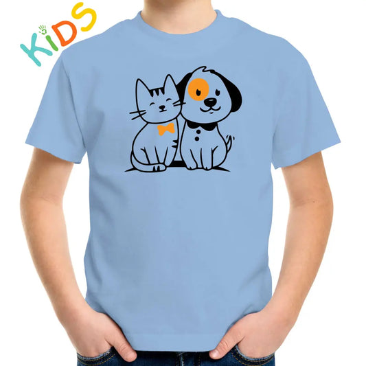 Cat & Dog Friendship Kids T-shirt - Tshirtpark.com