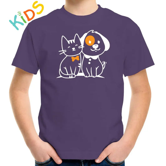 Cat & Dog Friendship Kids T-shirt - Tshirtpark.com