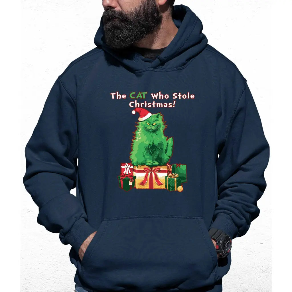 Cat Stole Christmas Colour Hoodie - Tshirtpark.com